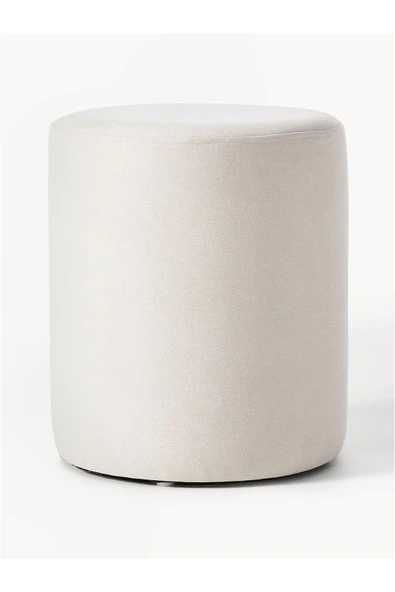 Mobilya Stant Most Ekol Puf 01 Krem Kadife Kumaş (Evinize Teslim) - Resim 4