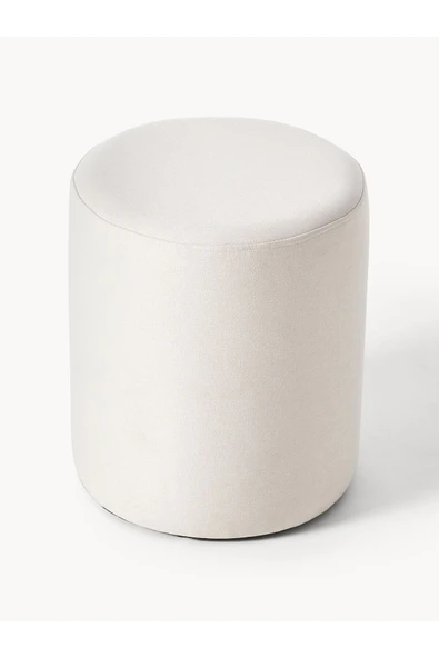 Mobilya Stant Most Ekol Puf 01 Krem Kadife Kumaş (Evinize Teslim) - Resim 3