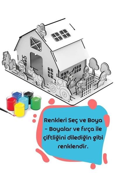 Totteriq Ahşap Boyama Ali Babanın Çiftliği 8202 - 6