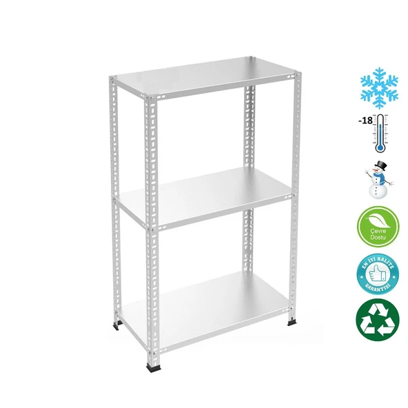 3 Katlı Paslanmaz Krom Akvaryum Rafı -304 Kalite - Inox Soğuk Oda Rafı, Buzhane Rafı  31x75 cm 100 cm 1.00 mm ürün görseli 1