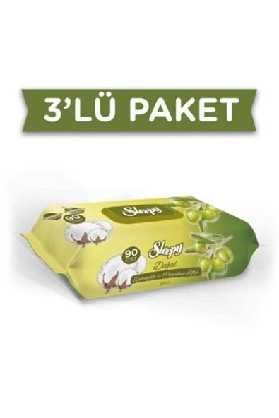 Sleepy Zeytinyağlı Islak Havlu 3'lü Paket ürün görseli