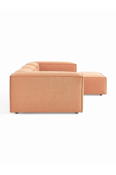 Mobilya Stant Most Mollis Plus 3 Modül Sağ Köşe Koltuk Kiremit Keten Kumaş Yumuşak Sünger(Evinize Teslim) - Resim 2