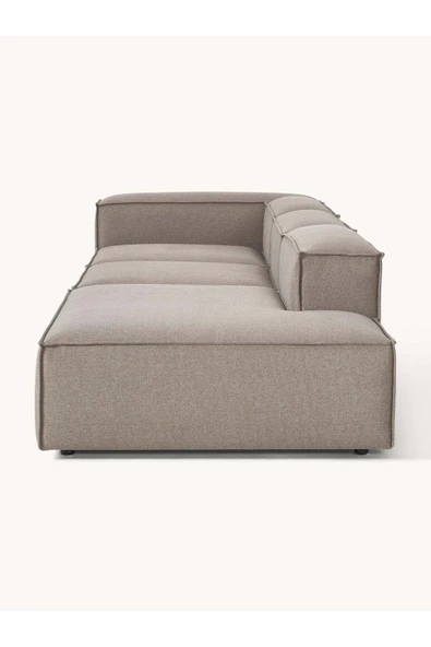 Mobilya Stant Most Mollis Pro 3 Modül Sağ Kanepe 10 Kahverengi Keten Yumuşak Sünger(EVİNİZE TESLİM) - Resim 4