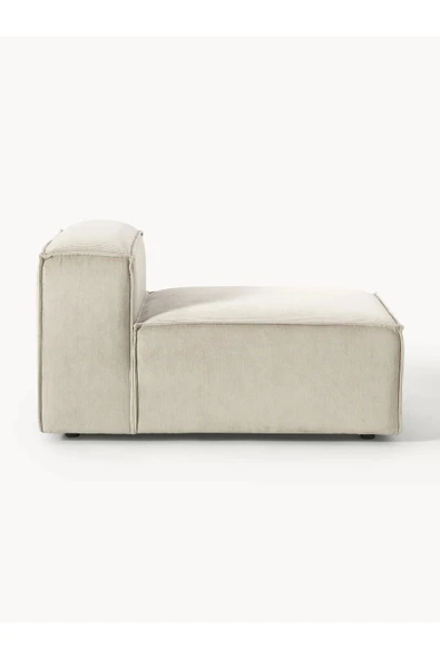 Mobilya Stant Most Mollis Orta Modül Silinebilir Kırık Beyaz Fitilli Kadife Kumaş Yumuşak Sünger (Evinize Teslim) - Resim 4