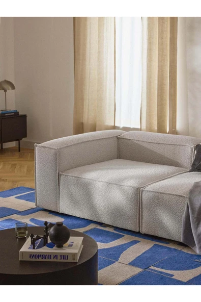 Mobilya Stant Most Mollis Köşe Modül Berjer Silinebilir 01 Lüks Bukle Beyaz Kumaş Yumuşak Sünger (EVİNİZE TESLİM) - Resim 2