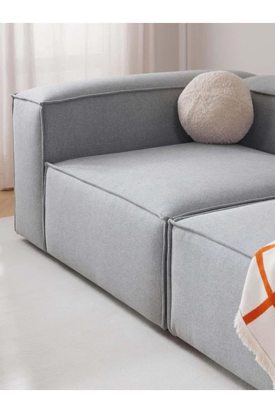Mobilya Stant Most Mollis Köşe Modül Berjer Silinebilir 32 Gri Keten Kumaş Yumuşak Sünger (EVİNİZE TESLİM) - Resim 2