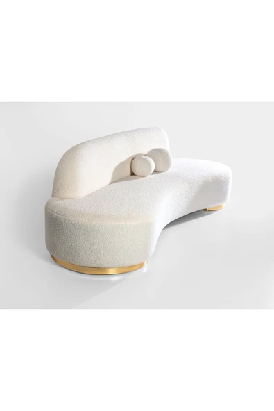 Mobilya Stant Most Beans Koltuk İthal Beyaz Teddy Kumaş (Evinize Teslim) - Resim 2