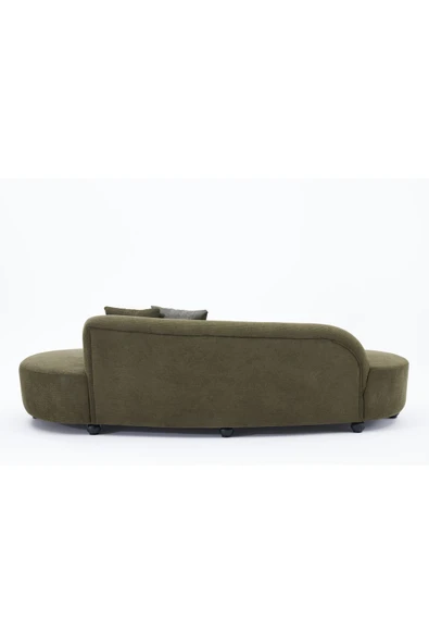 Mobilya Stant Most Beans Koltuk İthal Yeşil Keten Kumaş Top Ayak (Evinize Teslim) - Resim 3