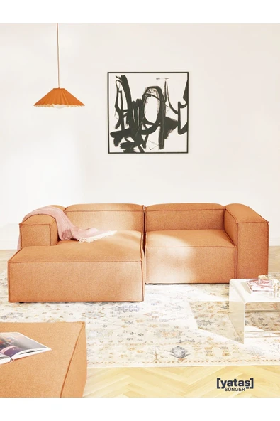 Mobilya Stant Most Mollis Plus Sol Köşe 2 Modül Köşe Kiremit Keten Kumaş Yumuşak Sünger(EVİNİZE TESLİM) ürün görseli
