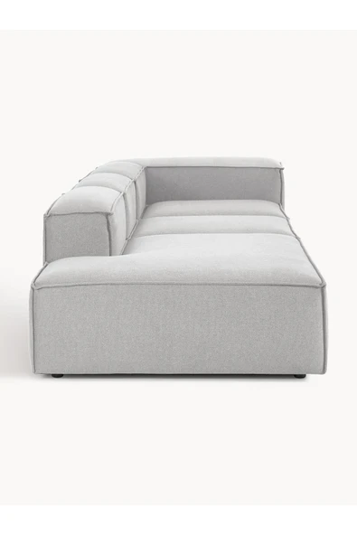 Mobilya Stant Most Mollis Pro 3 Modül Sol Kanepe 32 Gri Keten Yumuşak Sünger(Evinize Teslim) - Resim 2