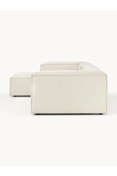 Mobilya Stant Most Mollis Plus 3 Modül Sol Köşe Koltuk 01 Kırık Beyaz Keten Kumaş Yumuşak Sünger(Evinize Teslim) - Resim 3