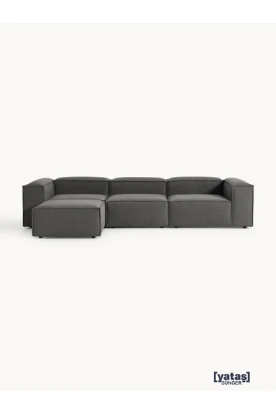 Mobilya Stant Most Mollis 4 Modül Köşe Koltuk 41 Koyu Antrasit Keten Kumaş Yumuşak Sünger (Evinize Teslim) ürün görseli