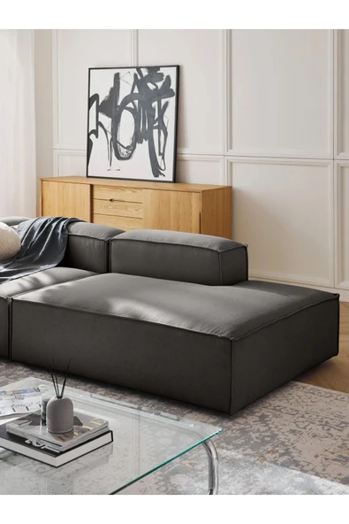 Mobilya Stant Most Mollis Sağ Pro Köşe Modül 41 Koyu Antrasit Keten Kumaş Yumuşak Sünger(EVİNİZE TESLİM) ürün görseli