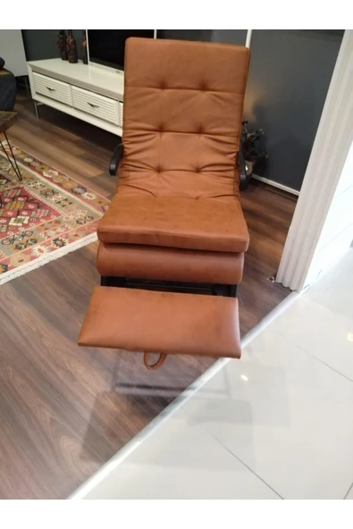 Mobilya Stant Most Woodarm %100 Ağaç Dinlenme Koltuğu 06 Tarçın İthal Nubuk Kumaş (Evinize Teslim) - Resim 2