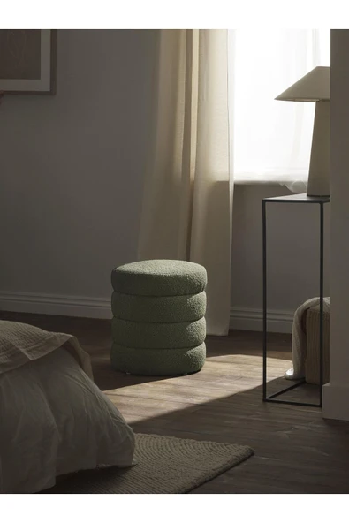 Mobilya Stant Most Twister Puf 11 Yeşil Bukle Kumaş (Evinize Teslim) ürün görseli