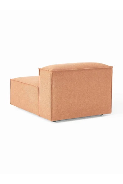 Mobilya Stant Most Mollis Orta Modül Berjer Silinebilir Kiremit Keten Kumaş Yumuşak Sünger (Evinize Teslim) - Resim 3