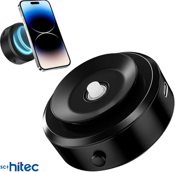 ScHitec X8Q Araç İçi Vakumlu Kilitli Type-C Şarjlı Telefon Tutucu - 3