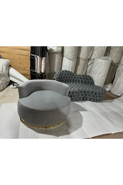 Mobilya Stant Most Hallow Gürgen Berjer Silinebilir Kadife Kumaş Gold Kasa (Evinize Teslim) - Resim 2