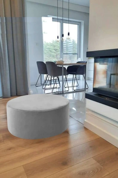 Mobilya Stant Most Ekol Yuvarlak Sandıklı Orta Sehpa 23 Antrasit Kadife Kumaş (Evinize Teslim) ürün görseli