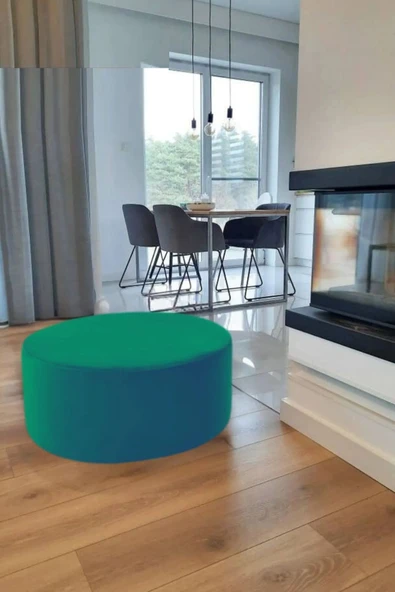 Mobilya Stant Most Ekol Yuvarlak Sandıklı Orta Sehpa 15 Yeşil Kadife Kumaş (Evinize Teslim) ürün görseli