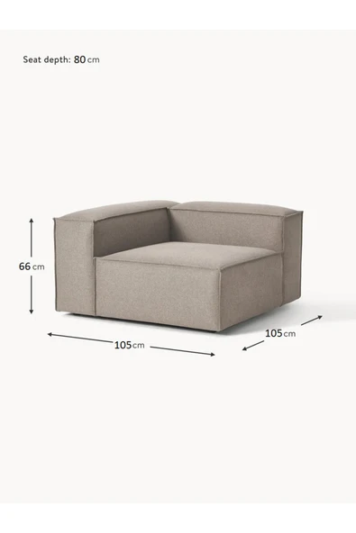 Mobilya Stant Most Mollis Köşe Modül Berjer Silinebilir 10 Kahverengi Keten Kumaş Yumuşak Sünger (EVİNİZE TESLİM) - Resim 6