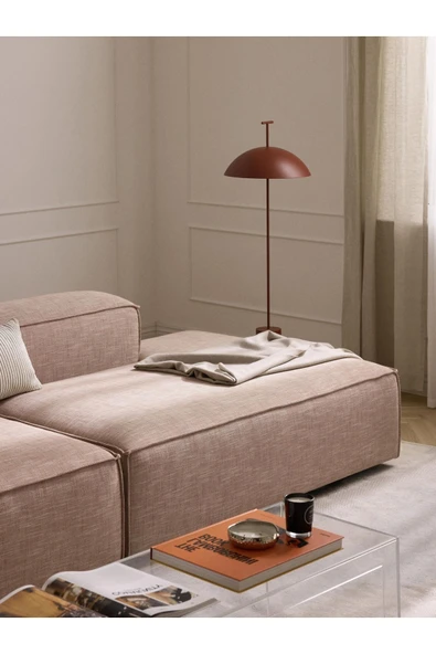 Mobilya Stant Most Mollis Sağ Pro Köşe Modül 09 Bej Keten Kumaş Yumuşak Sünger(EVİNİZE TESLİM) - Resim 2