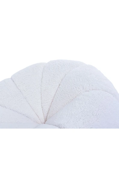 Mobilya Stant Most Line Berjer İthal Beyaz Teddy Kumaş (Evinize Teslim) - Resim 4