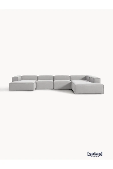 Mobilya Stant Most Mollis Pro 5 Modül Sağ Köşe Koltuk 32 Gri Keten Kumaş Yumuşak Sünger(Evinize Teslim) ürün görseli