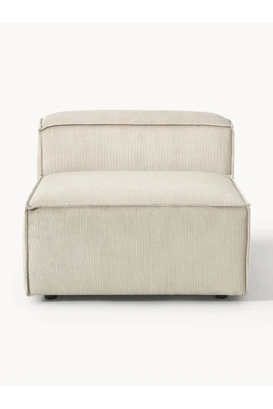 Mobilya Stant Most Mollis Orta Modül Silinebilir Kırık Beyaz Fitilli Kadife Kumaş Yumuşak Sünger (Evinize Teslim) - Resim 3