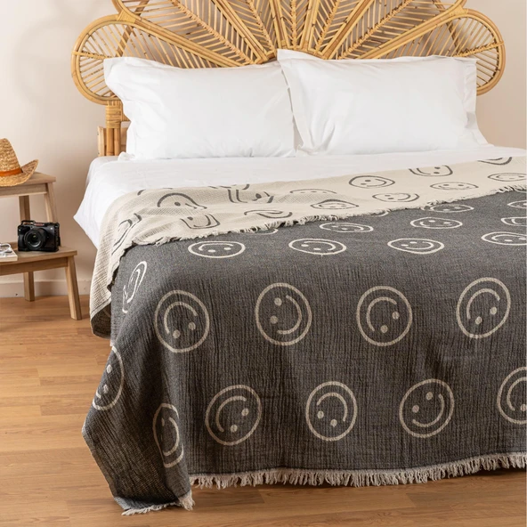 Soley | Mutlu | Pamuklu Çok Amaçlı Yatak Örtüsü