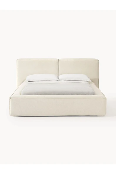 Mobilya Stant Most Mollior Bazalı Karyola Kırık Beyaz Keten Kumaş 160x200 cm. Yatak İçindir (Kurulum Dahil) - Resim 7