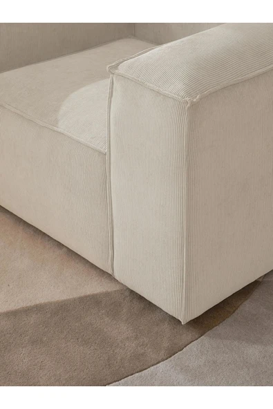 Mobilya Stant Most Mollis Berjer Silinebilir Fitilli Kadife Kırık Beyaz Kumaş Yumuşak Sünger (Evinize Teslim) - Resim 2