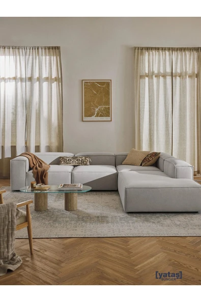 Mobilya Stant Most Mollis Pro 4 Modül Sağ Köşe Koltuk Takımı 32 Gri Keten Kumaş Yumuşak Sünger(Evinize Teslim) ürün görseli