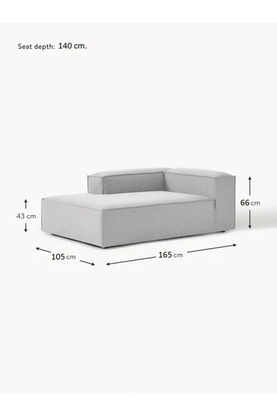 Mobilya Stant Most Mollis Plus Sol Köşe Dinlenme 32 Gri Keten Kumaş Yumuşak Sünger(EVİNİZE TESLİM) - Resim 7
