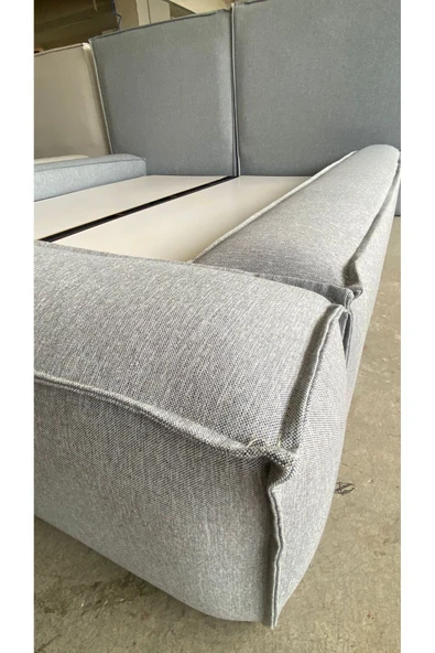 Mobilya Stant Most Mollior Bazalı Karyola Gri Keten Kumaş 160x200 cm. Yatak İçindir (Kurulum Dahil) - Resim 3