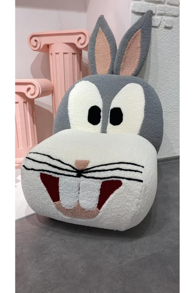 Mobilya Stant Most Bugs Bunny Karakter Berjer 1. Sınıf Teddy Kumaş Gürgen Ağaç (Evinize Teslim) - Resim 3