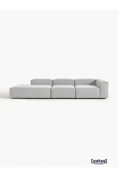 Mobilya Stant Most Mollis Pro 3 Modül Sol Kanepe 32 Gri Keten Yumuşak Sünger(Evinize Teslim) ürün görseli
