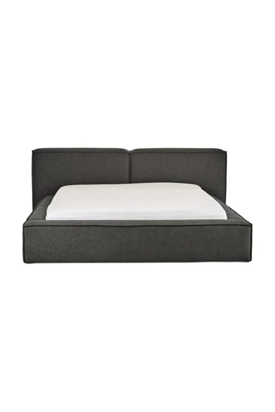 Mobilya Stant Most Mollior Bazalı Karyola Koyu Antrasit Keten Kumaş 160x200 cm. Yatak İçindir (Kurulum Dahil) - Resim 4