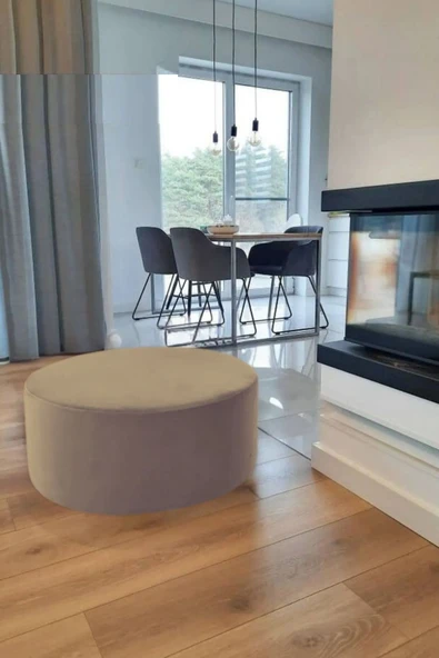 Mobilya Stant Most Ekol Yuvarlak Sandıklı Orta Sehpa 08 Kahverengi Kadife Kumaş (Evinize Teslim) ürün görseli