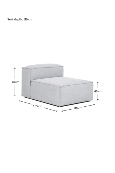 Mobilya Stant Most Mollis Orta Modül Berjer Silinebilir 32 Gri Keten Kumaş Yumuşak Sünger (EVİNİZE TESLİM) - Resim 6