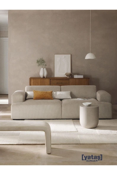 Mobilya Stant Most Mollista 2 Modül Kanepe Koltuk Ekru Fitilli Kadife Kumaş Yumuşak Sünger (Evinize Teslim) ürün görseli