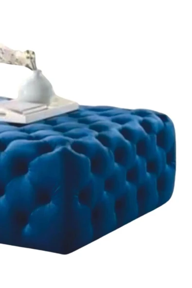 Mobilya Stant Most Hallow Kapitoneli Kare Orta Sehpa 19 Lacivert Kadife Kumaş (EVİNİZE TESLİM) - Resim 2