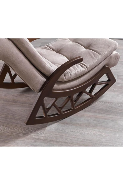 Mobilya Stant Most Woodarm %100 Ağaç Dinlenme Koltuğu İthal Nubuk Kumaş (Evinize Teslim) - Resim 2