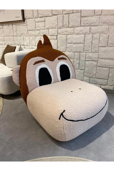 Mobilya Stant Most Kukuli Karakter Berjer 1. Sınıf Teddy Kumaş Gürgen Ağaç (Evinize Teslim) ürün görseli