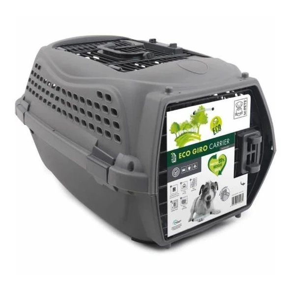 M-Pets Eco Giro Carrier Taşıma Çantası Gri M - Resim 3