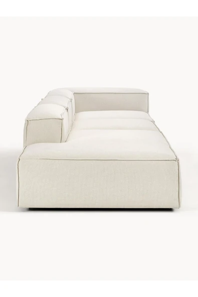 Mobilya Stant Most Mollis Pro 3 Modül Sol Kanepe 01 Kırık Beyaz Keten Yumuşak Sünger(Evinize Teslim) - Resim 4