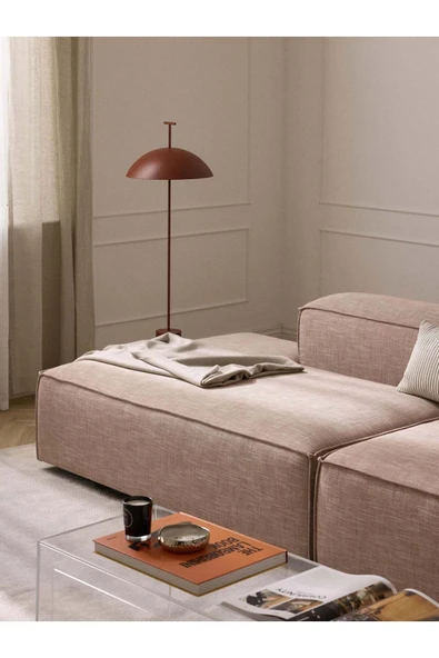 Mobilya Stant Most Mollis Sol Pro Köşe Modül 09 Bej Keten Kumaş Yumuşak Sünger(EVİNİZE TESLİM) - Resim 3