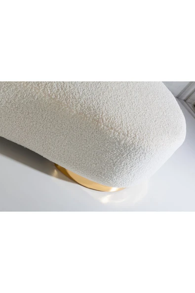 Mobilya Stant Most Beans Koltuk İthal Beyaz Teddy Kumaş (Evinize Teslim) - Resim 5