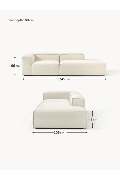 Mobilya Stant Most Mollis Pro 2 Modül Sağ Kanepe 01 Lüks Bukle Kumaş Yumuşak Sünger(Evinize Teslim) - Resim 6