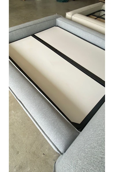 Mobilya Stant Most Mollior Bazalı Karyola Gri Keten Kumaş 160x200 cm. Yatak İçindir (Kurulum Dahil) - Resim 2